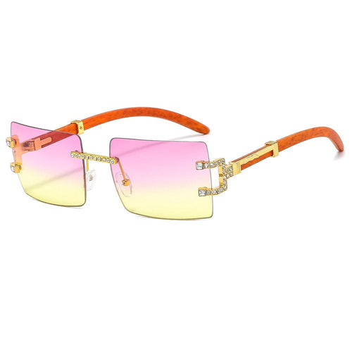 "Solo Dolo" Rimless Square Glasses Weekend Shade Sunglasses