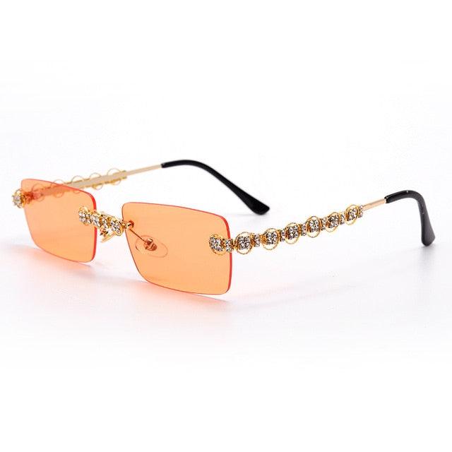 Rimless Diamond Sunglasses - Weekend Shade Sunglasses
