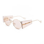 Punkish Oval Round Sunglasses - Weekend Shade Sunglasses