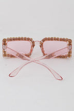 Rhinestone Rectangle Sunglasses - Weekend Shade Sunglasses