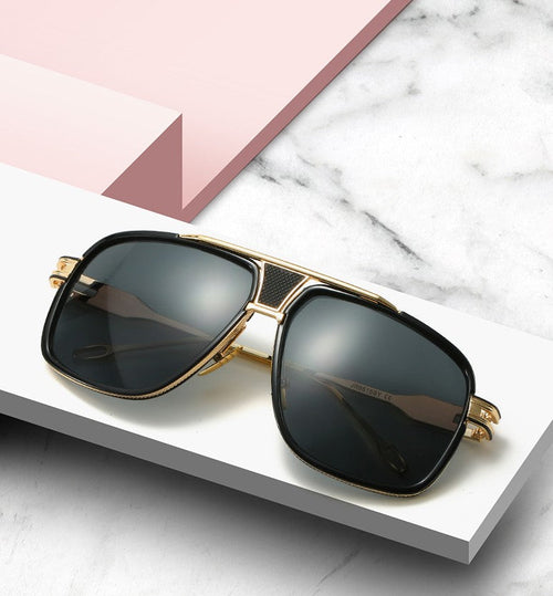 "Miami Nights"  Retro Square Men Sunglasses Weekend Shade Sunglasses