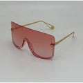 Rimless  Shield Metal Sunglasses - Weekend Shade Sunglasses