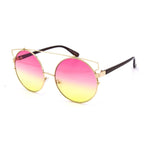 Fashion Round Sunglasses with Metal Bar - Weekend Shade Sunglasses
